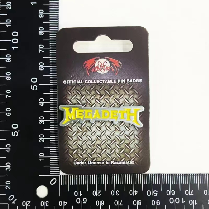 MEGADETH 官方原版异形胸针别针 Logo (PIN)